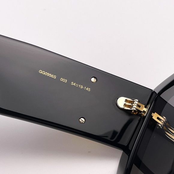 Gucci GG0956S 003 Sunglasses Black Gold Logo Women main image 7